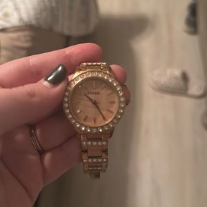 Rose gold Fossil Watch